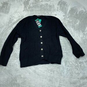 Hudson Los Angeles XL Black Cotton Buttondown Cardigan NWT 6523